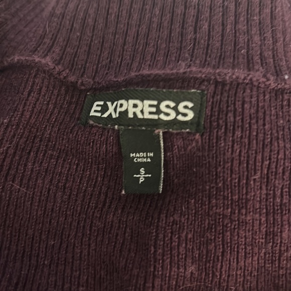 Express Women’s V-Neck Sweater - Size Small, Plum. - Picture 2 of 5